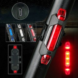 Luce posteriore di sicurezza della bicicletta ricaricabile USB