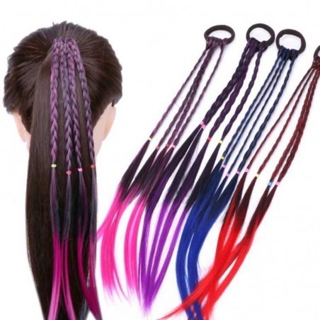 Banda elastica di capelli con capelli artificiali intrecciati