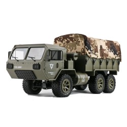 FY004A 1/16 2.4G 6WD RC auto - controllo proporzionale - camion militare USA con 2 batterie - RTR Modello