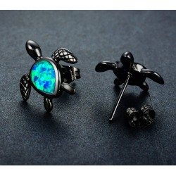 Turtle with blue opal - fashion earringsEarrings