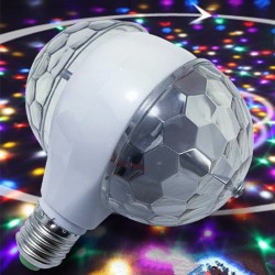 6W LED E27 RGB - lampadina girevole con doppia testa - palco e lampada da discoteca