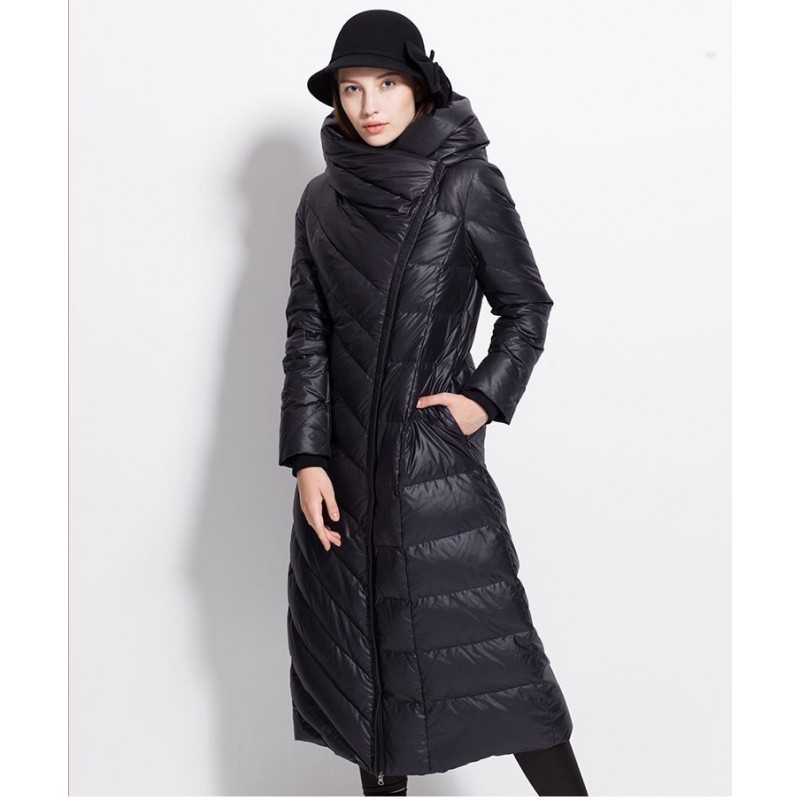 Cappotto impermeabile invernale lungo - giacca con cappuccio - plus size